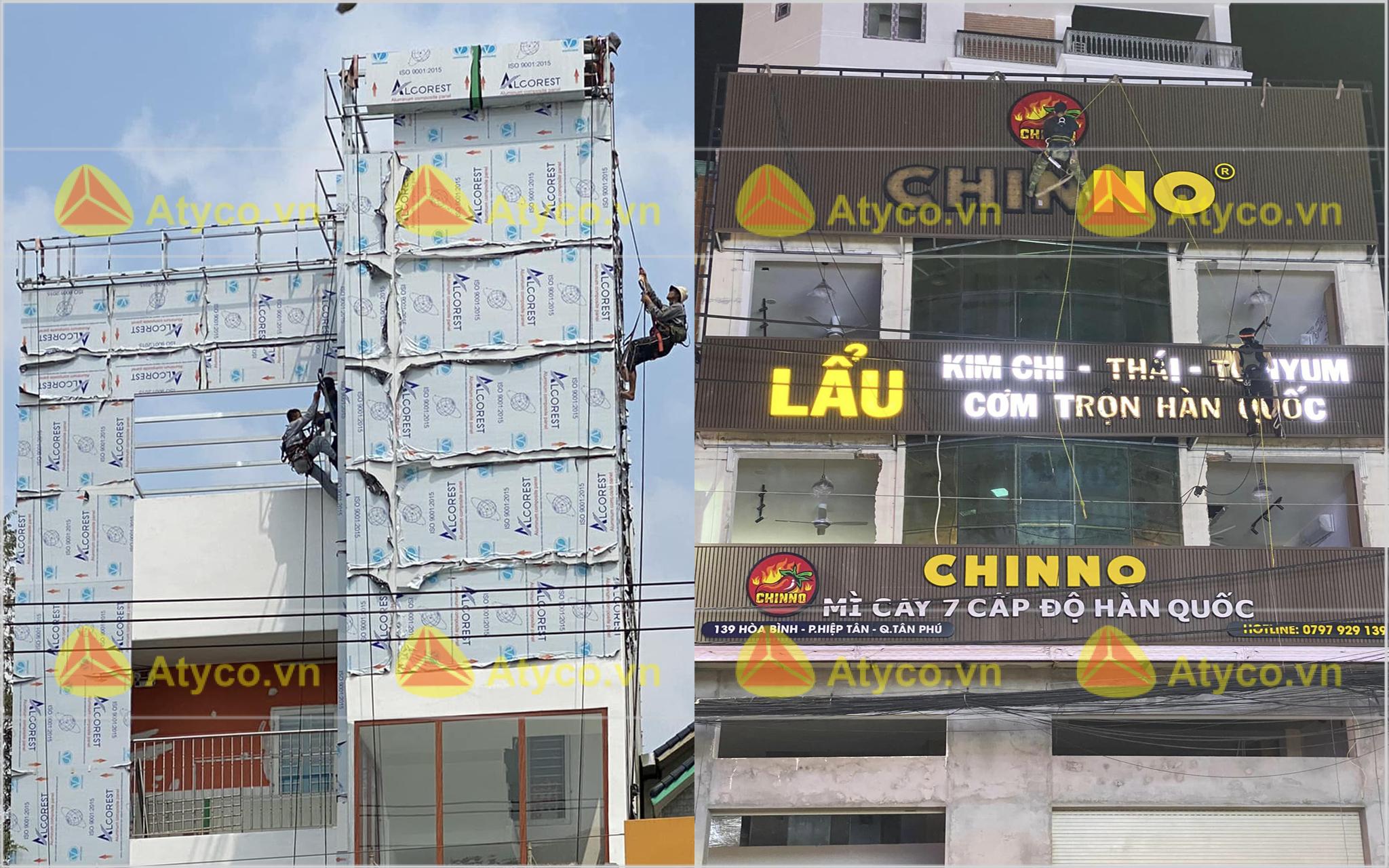 Bảng hiệu mì cay tại gia lai