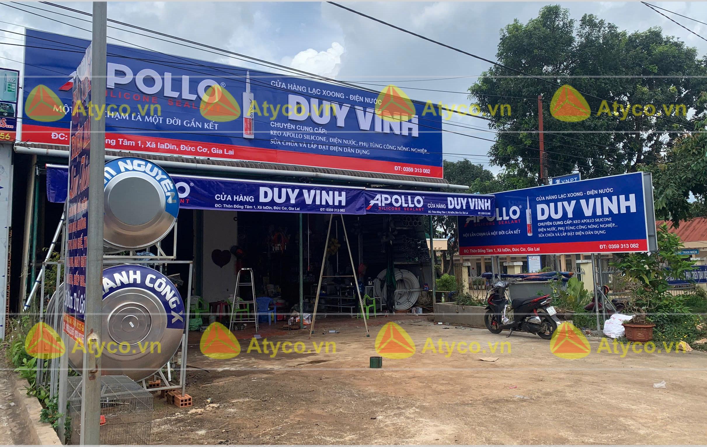bảng hiệu quảng cáo cho đại lý cửa hàng Gia Lai