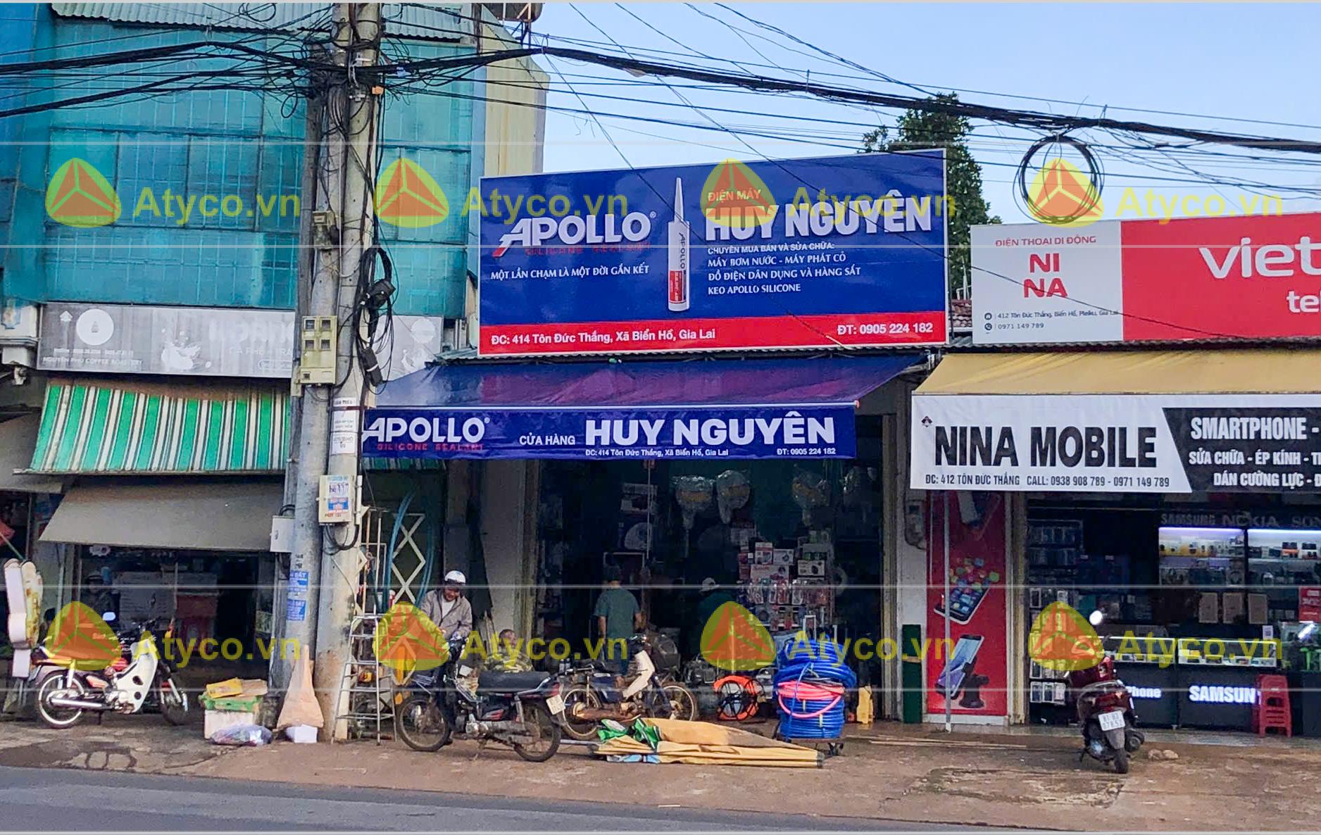 bảng hiệu quảng cáo cho đại lý cửa hàng Gia Lai